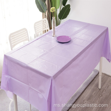 Warna Pepejal PEVA Custom Plastic Table Cover